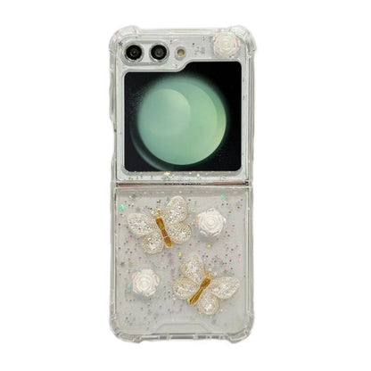 Three-dimensional Butterfly Glitter TPU  Phone Case