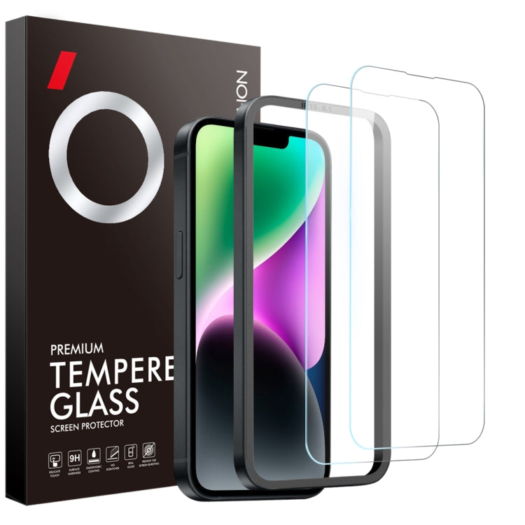 NORTHJO 2pcs A++ Screen Protector Tempered Glass Film with Installation Frame, For iPhone 16 Pro Max, For iPhone 16 Pro, For iPhone 16 Plus, For iPhone 16, For iPhone 15 Pro Max, For iPhone 15 Pro, For iPhone 15 Plus, For iPhone 15, For iPhone 14 Plus�...