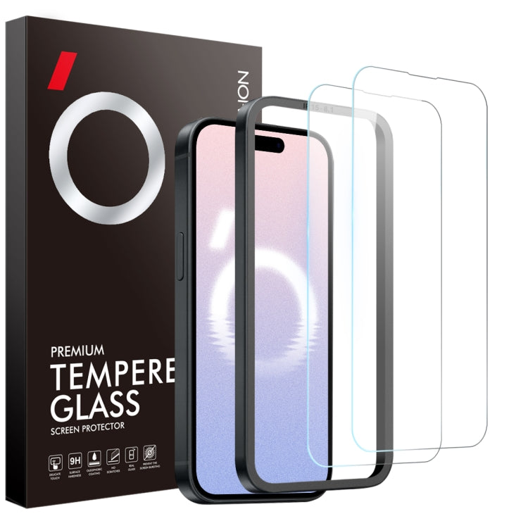 NORTHJO 2pcs A++ Screen Protector Tempered Glass Film with Installation Frame, For iPhone 16 Pro Max, For iPhone 16 Pro, For iPhone 16 Plus, For iPhone 16, For iPhone 15 Pro Max, For iPhone 15 Pro, For iPhone 15 Plus, For iPhone 15, For iPhone 14 Plus ...