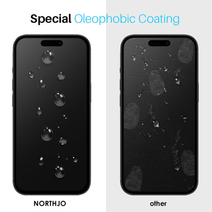 NORTHJO 2pcs A++ Screen Protector Tempered Glass Film with Installation Frame, For iPhone 16 Pro Max, For iPhone 16 Pro, For iPhone 16 Plus, For iPhone 16, For iPhone 15 Pro Max, For iPhone 15 Pro, For iPhone 15 Plus, For iPhone 15, For iPhone 14 Plus ...