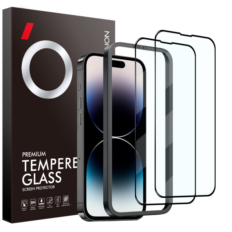 NORTHJO 2pcs A++ Tempered Glass Film with Installation Frame, For iPhone 16 Pro Max, For iPhone 16 Pro, For iPhone 16 Plus, For iPhone 16, For iPhone 15 Pro Max, For iPhone 15 Pro, For iPhone 15 Plus, For iPhone 15, For iPhone 14 Plus, For iPhone 14���...