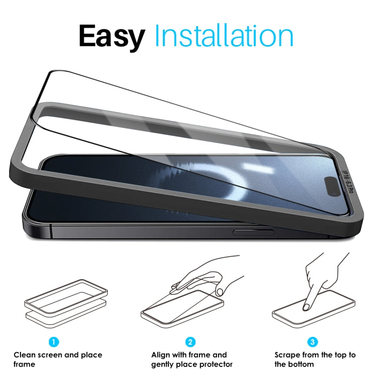 NORTHJO 2pcs A++ Tempered Glass Film with Installation Frame, For iPhone 16 Pro Max, For iPhone 16 Pro, For iPhone 16 Plus, For iPhone 16, For iPhone 15 Pro Max, For iPhone 15 Pro, For iPhone 15 Plus, For iPhone 15, For iPhone 14 Plus, For iPhone 14���...