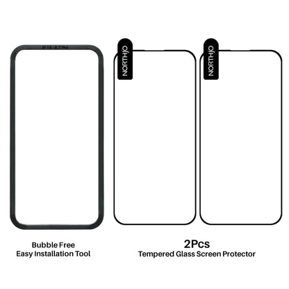NORTHJO 2pcs A++ Tempered Glass Film with Installation Frame, For iPhone 16 Pro Max, For iPhone 16 Pro, For iPhone 16 Plus, For iPhone 16, For iPhone 15 Pro Max, For iPhone 15 Pro, For iPhone 15 Plus, For iPhone 15, For iPhone 14 Plus, For iPhone 14���...