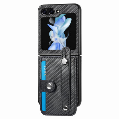 Wristband Kickstand Card Wallet Back Cover Phone Case, For Galaxy Z Flip8 5G, For Galaxy Z Flip7 5G, For Galaxy Z Flip6, For Galaxy Z Fold6