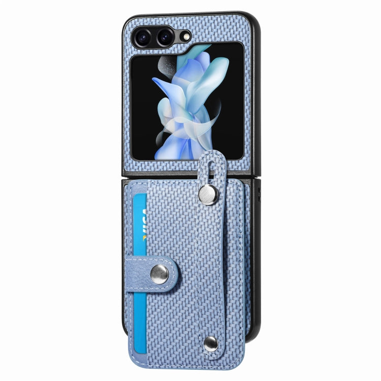 Wristband Kickstand Card Wallet Back Cover Phone Case, For Galaxy Z Flip8 5G, For Galaxy Z Flip7 5G, For Galaxy Z Flip6, For Galaxy Z Fold6