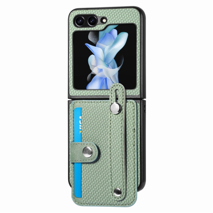 Wristband Kickstand Card Wallet Back Cover Phone Case, For Galaxy Z Flip8 5G, For Galaxy Z Flip7 5G, For Galaxy Z Flip6, For Galaxy Z Fold6