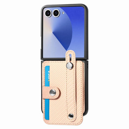 Wristband Kickstand Card Wallet Back Cover Phone Case, For Samsung Galaxy Z Flip7 5G, For Samsung Galaxy Z Flip6 / Flip7 FE, For Samsung Galaxy Z Fold6