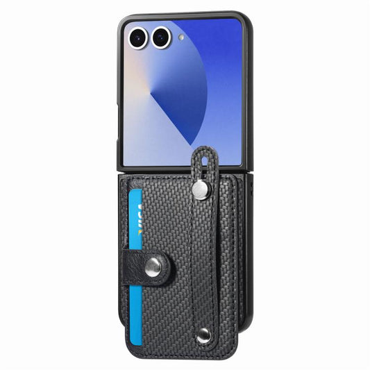 Wristband Kickstand Card Wallet Back Cover Phone Case, For Galaxy Z Flip8 5G, For Galaxy Z Flip7 5G, For Galaxy Z Flip6, For Galaxy Z Fold6