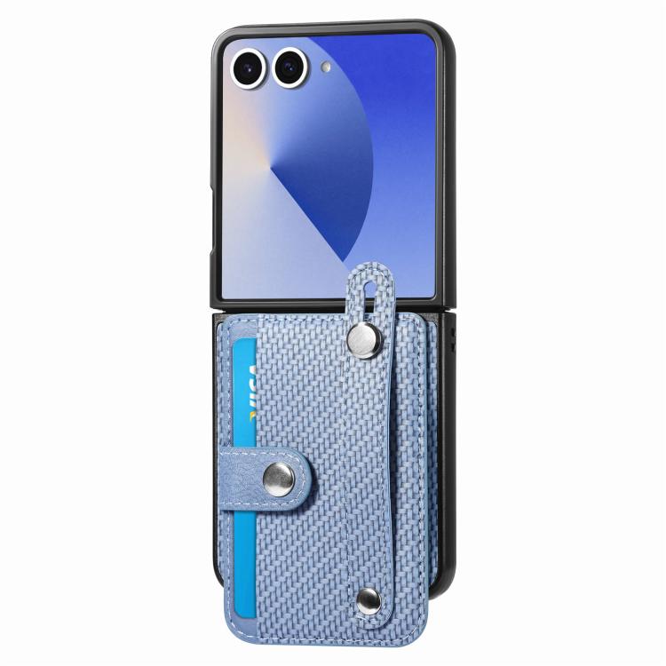 Wristband Kickstand Card Wallet Back Cover Phone Case, For Galaxy Z Flip8 5G, For Galaxy Z Flip7 5G, For Galaxy Z Flip6, For Galaxy Z Fold6