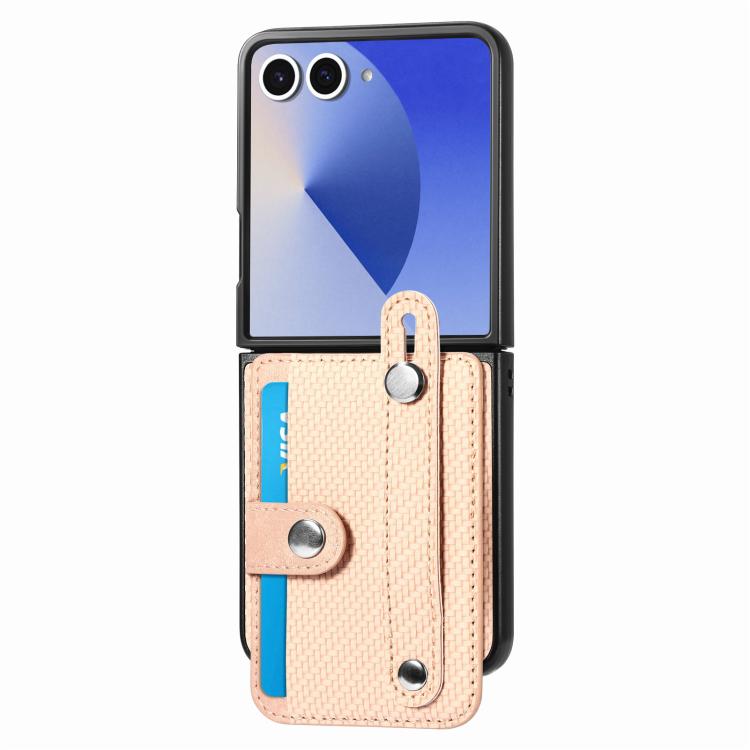 Wristband Kickstand Card Wallet Back Cover Phone Case, For Galaxy Z Flip8 5G, For Galaxy Z Flip7 5G, For Galaxy Z Flip6, For Galaxy Z Fold6