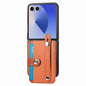 Wristband Kickstand Card Wallet Back Cover Phone Case, For Galaxy Z Flip8 5G, For Galaxy Z Flip7 5G, For Galaxy Z Flip6, For Galaxy Z Fold6