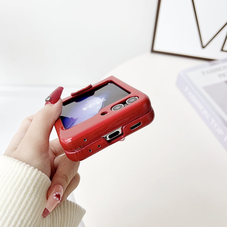 Laser Aurora Ring Down Jacket Shockproof Phone Case, For Samsung Galaxy Z flip5, For Samsung Galaxy Z flip4, For Samsung Galaxy Z flip3