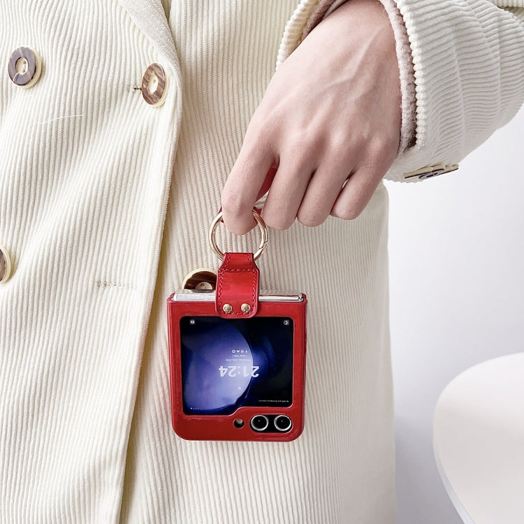 Laser Aurora Ring Down Jacket Shockproof Phone Case, For Samsung Galaxy Z flip5, For Samsung Galaxy Z flip4, For Samsung Galaxy Z flip3