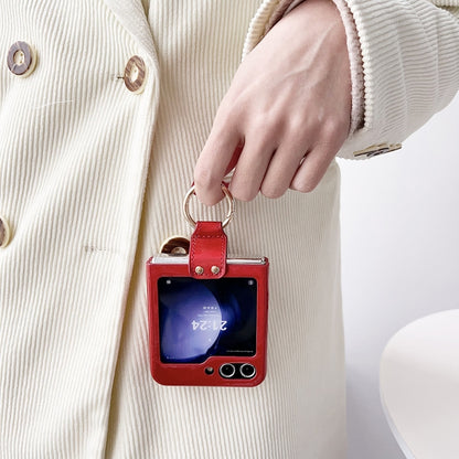 Laser Aurora Ring Down Jacket Shockproof Phone Case, For Samsung Galaxy Z flip5, For Samsung Galaxy Z flip4, For Samsung Galaxy Z flip3