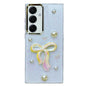 Three-dimensional Bow Pearl Love Flower TPU  Phone Case