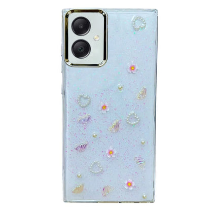 Three-dimensional Bow Pearl Love Flower TPU  Phone Case