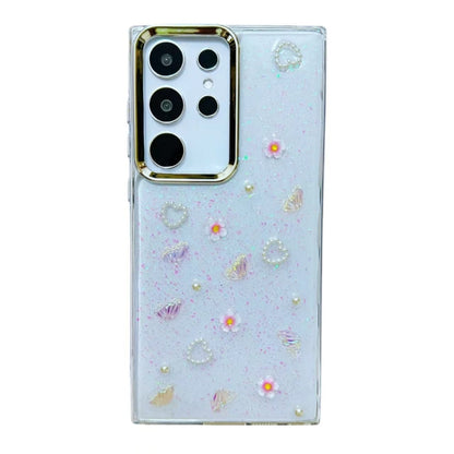 Three-dimensional Bow Pearl Love Flower TPU  Phone Case, For Samsung Galaxy S25 Ultra 5G, For Samsung Galaxy A16 5G, For Samsung Galaxy S24 FE 5G, For Samsung Galaxy A55, For Samsung Galaxy A35, For Samsung Galaxy S24 Ultra 5G, For Samsung Galaxy S24+ ...