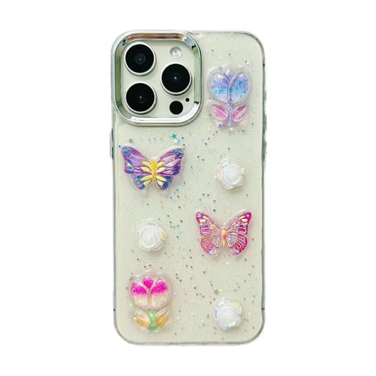 3D Colorful Crystal Butterfly TPU Phone Case