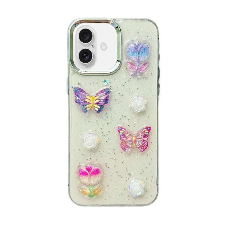 3D Colorful Crystal Butterfly TPU Phone Case, For iPhone 16 Pro Max, For iPhone 16 Pro, For iPhone 16 Plus, For iPhone 16, For iPhone 15 Pro Max, For iPhone 15 Pro, For iPhone 15 Plus, For iPhone 15, For iPhone 14 Plus, For iPhone 14, For iPhone 14 Pro...