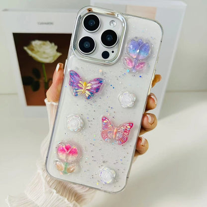 3D Colorful Crystal Butterfly TPU Phone Case, For iPhone 16 Pro Max, For iPhone 16 Pro, For iPhone 16 Plus, For iPhone 16, For iPhone 15 Pro Max, For iPhone 15 Pro, For iPhone 15 Plus, For iPhone 15, For iPhone 14 Plus, For iPhone 14, For iPhone 14 Pro...