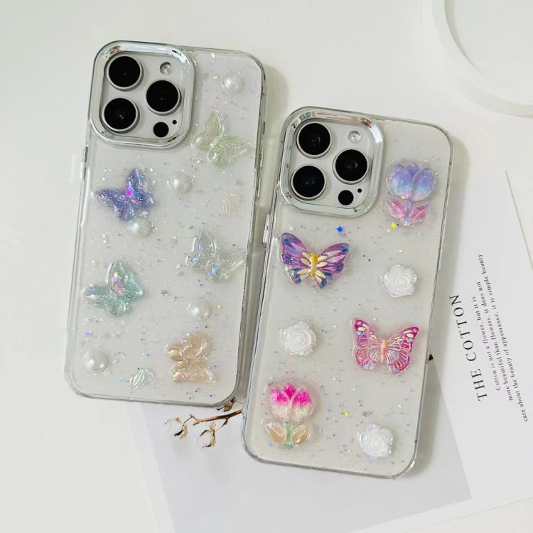 3D Colorful Crystal Butterfly TPU Phone Case, For iPhone 16 Pro Max, For iPhone 16 Pro, For iPhone 16 Plus, For iPhone 16, For iPhone 15 Pro Max, For iPhone 15 Pro, For iPhone 15 Plus, For iPhone 15, For iPhone 14 Plus, For iPhone 14, For iPhone 14 Pro...