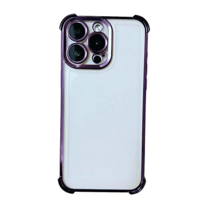 Electrpolated Space Four-corner Shockproof TPU Phone Case, For iPhone Air, For iPhone 16 Pro Max, For iPhone 16 Pro, For  iPhone 16 Plus