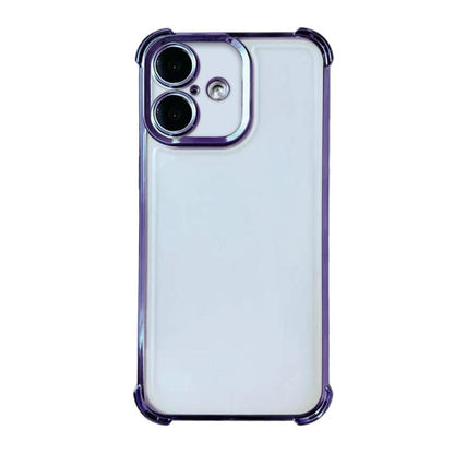 Electrpolated Space Four-corner Shockproof TPU Phone Case, For iPhone Air, For iPhone 16 Pro Max, For iPhone 16 Pro, For  iPhone 16 Plus