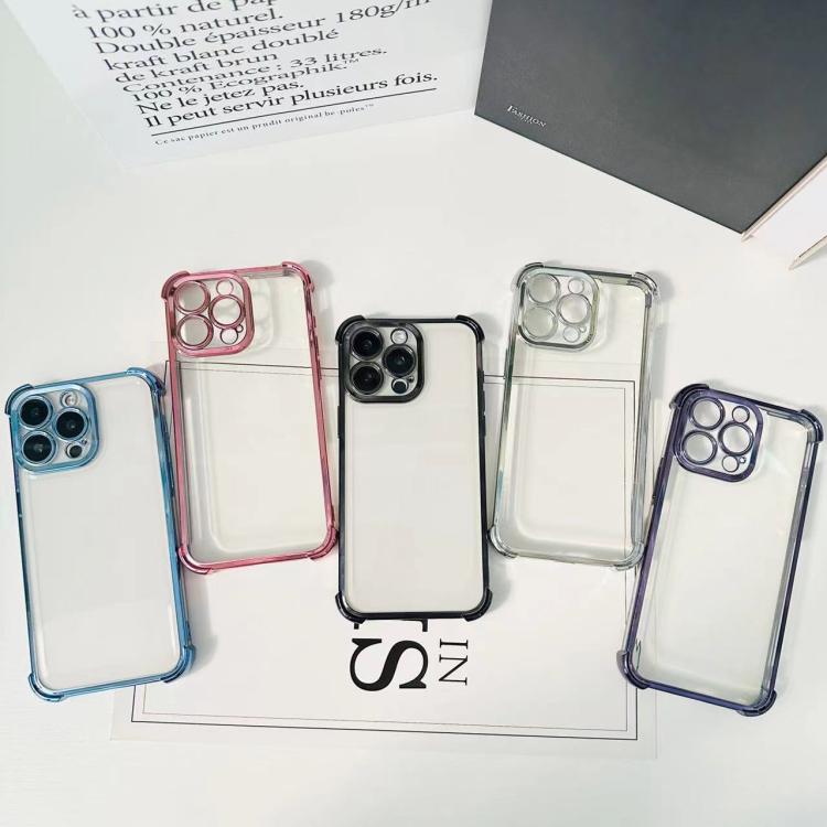 Electrpolated Space Four-corner Shockproof TPU Phone Case, For iPhone Air, For iPhone 16 Pro Max, For iPhone 16 Pro, For  iPhone 16 Plus