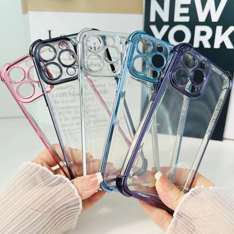 Electrpolated Space Four-corner Shockproof TPU Phone Case, For iPhone Air, For iPhone 16 Pro Max, For iPhone 16 Pro, For  iPhone 16 Plus