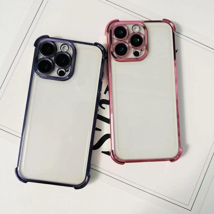 Electrpolated Space Four-corner Shockproof TPU Phone Case, For iPhone Air, For iPhone 16 Pro Max, For iPhone 16 Pro, For  iPhone 16 Plus