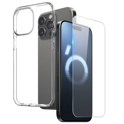 NORTHJO 2 in 1 TPU Phone Case Screen Protector Tempered Glass Film, For iPhone 17e / 16e, For iPhone 17 Pro Max, For iPhone 17 Pro, For iPhone 17, For iPhone Air, For iPhone 16 Pro Max, For iPhone 16 Pro, For iPhone 16 Plus, For iPhone 16