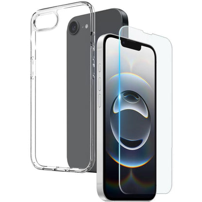 NORTHJO 2 in 1 TPU Phone Case Screen Protector Tempered Glass Film, For iPhone 17e / 16e, For iPhone 17 Pro Max, For iPhone 17 Pro, For iPhone 17, For iPhone Air, For iPhone 16 Pro Max, For iPhone 16 Pro, For iPhone 16 Plus, For iPhone 16