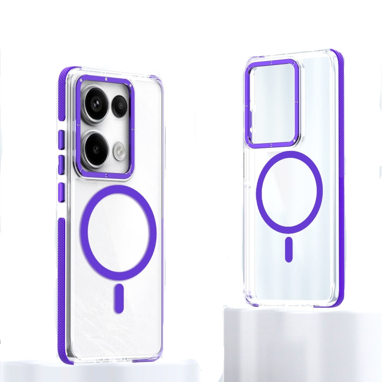 Magsafe Two-color TPU Transparent PC Shockproof Phone Case, For Xiaomi Redmi Note 13 Pro 4G, For Xiaomi Redmi Note 13 Pro 5G