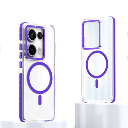 Magsafe Two-color TPU Transparent PC Shockproof Phone Case, For Xiaomi Redmi Note 13 Pro 4G, For Xiaomi Redmi Note 13 Pro 5G