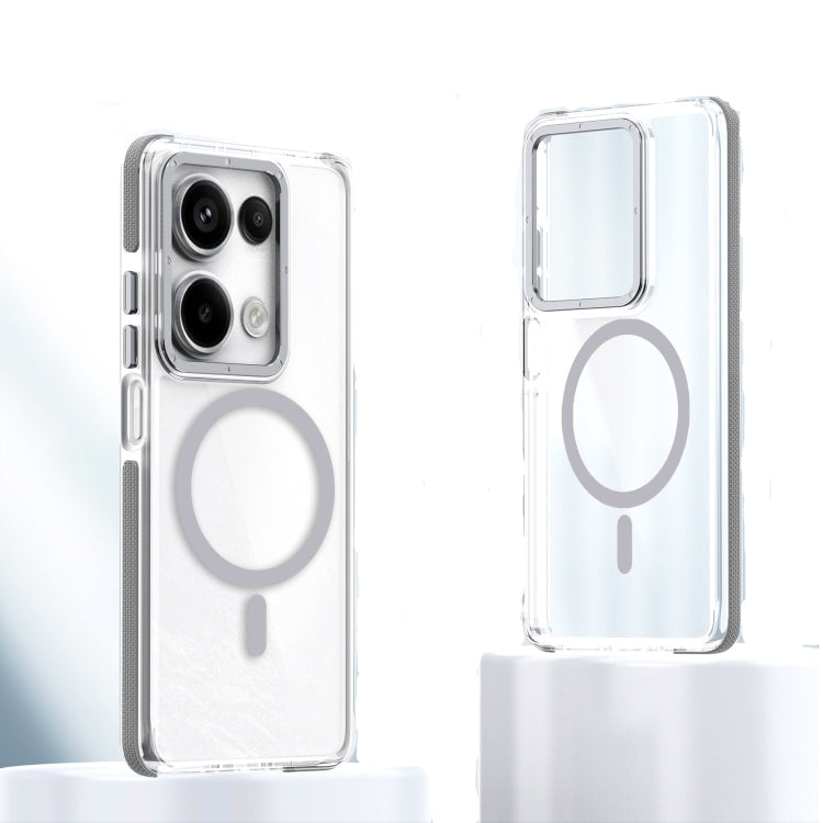 Magsafe Two-color TPU Transparent PC Shockproof Phone Case, For Xiaomi Redmi Note 13 Pro 4G, For Xiaomi Redmi Note 13 Pro 5G