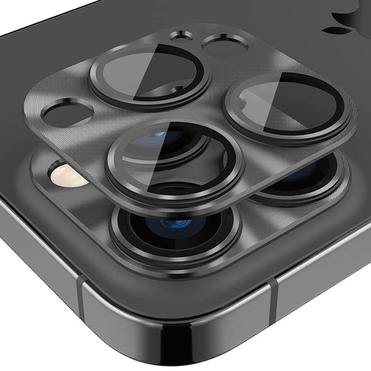 ENKAY Aluminium Alloy Tempered Glass Lens Cover Film, For iPhone 16 Pro / 16 Pro Max