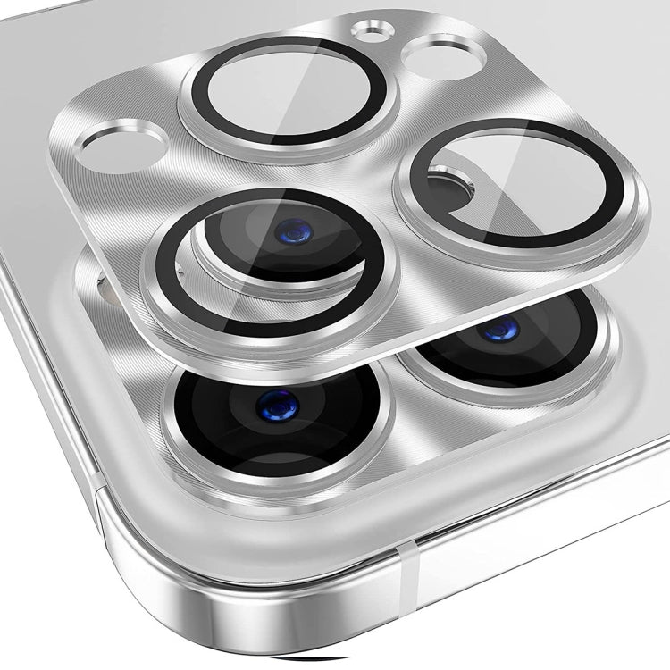ENKAY Aluminium Alloy Tempered Glass Lens Cover Film, For iPhone 16 Pro / 16 Pro Max
