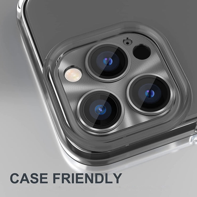 ENKAY Aluminium Alloy Tempered Glass Lens Cover Film, For iPhone 16 Pro / 16 Pro Max