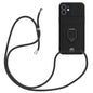 Sliding Camshield Magnetic Card Holder Silicone Phone Case with Lanyard, For iPhone 13, For iPhone 12, For iPhone 12 Pro Max, For iPhone 12 Pro