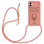 Sliding Camshield Magnetic Card Holder Silicone Phone Case with Lanyard, For iPhone 17e / 16e, For iPhone 16 Pro Max, For iPhone 16 Pro, For iPhone 16 Plus