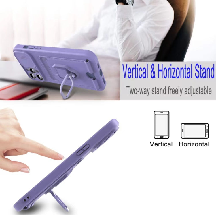 Sliding Camshield Magnetic Card Holder Silicone Phone Case with Lanyard, For iPhone 14 Pro Max, For iPhone 7 / 8 / SE 2022, For iPhone 13 Pro Max, For iPhone 13 Pro