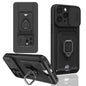 Sliding Camshield Magnetic Card Holder Silicone Phone Case, For iPhone 15, For iPhone 14 Plus, For iPhone 14, For iPhone 14 Pro