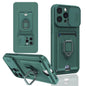 Sliding Camshield Magnetic Card Holder Silicone Phone Case, For iPhone 13, For iPhone 12, For iPhone 12 Pro Max, For iPhone 12 Pro