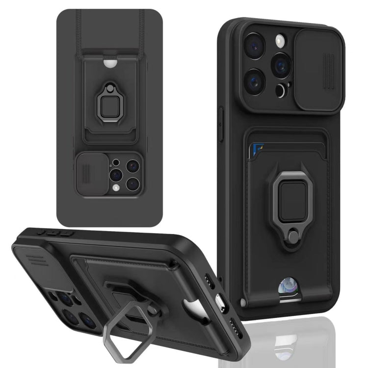 Sliding Camshield Magnetic Card Holder Silicone Phone Case, For iPhone 13, For iPhone 12, For iPhone 12 Pro Max, For iPhone 12 Pro