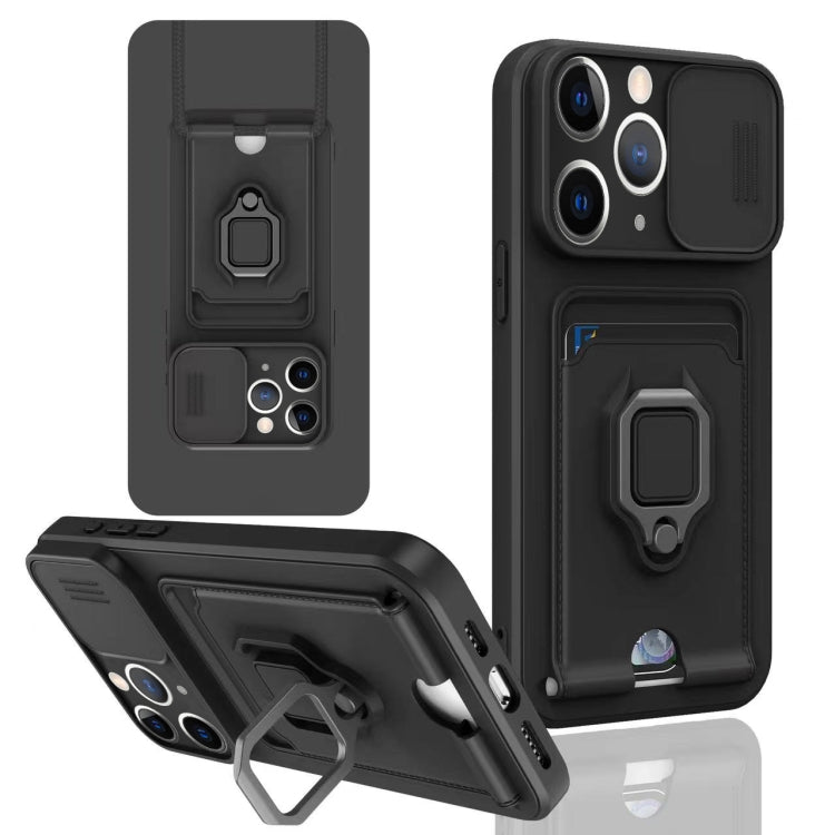 Sliding Camshield Magnetic Card Holder Silicone Phone Case, For iPhone 11 Pro Max, For iPhone 11, For iPhone 11 Pro, For iPhone X / XSS