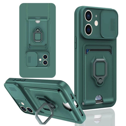 Sliding Camshield Magnetic Card Holder Silicone Phone Case, For iPhone 11 Pro Max, For iPhone 11, For iPhone 11 Pro, For iPhone X / XSS