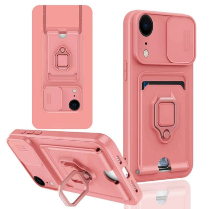Sliding Camshield Magnetic Card Holder Silicone Phone Case, For iPhone XR, For iPhone XS Max, For iPhone 7 Plus / 8 Plus