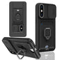 Sliding Camshield Magnetic Card Holder Silicone Phone Case, For iPhone XS Max, For iPhone 7 Plus / 8 Plus
