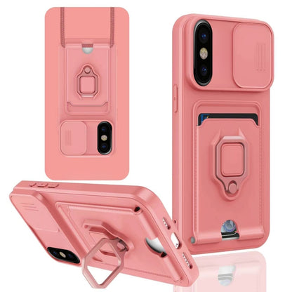 Sliding Camshield Magnetic Card Holder Silicone Phone Case, For iPhone 11 Pro Max, For iPhone 11, For iPhone 11 Pro, For iPhone X / XSS