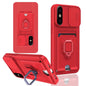 Sliding Camshield Magnetic Card Holder Silicone Phone Case, For iPhone 11, For iPhone 11 Pro, For iPhone X / XSS, For iPhone XR